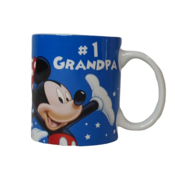 Disney Mickey Mouse - #1 Grandpa Coffee Cup Mug by Jerry Leigh 11oz Ceramic - Picture 1 of 6